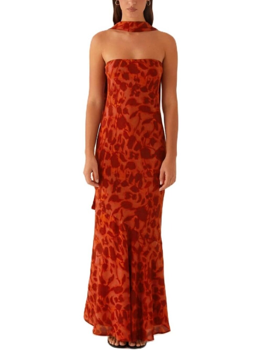 Floral Strapless Maxi Dress with Mesh Tube - Summer Cocktail & Wedding Guest